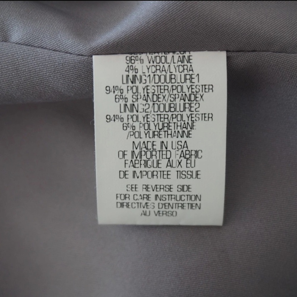 Theory Womens Rory Tailor Tailored Wool Gray Sand Blazer Jacket 4 - Picture 8 of 9
